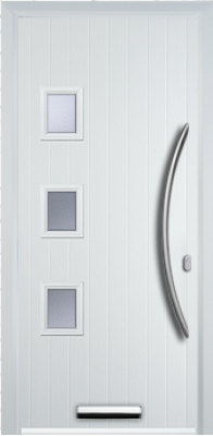 3 Square Left Bow Handle - Composite Door - High Security - Free Delivery
