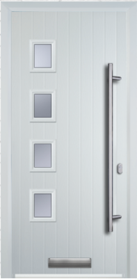Contemporary 4 Square Composite - Long Bar Handle - High Security - Free Delivery