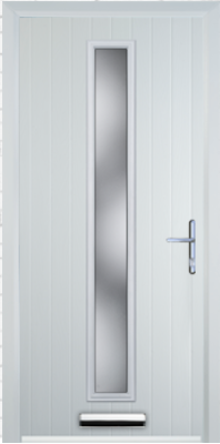 Contemporary Composite Door - Centre Glazed - High Security Features - Free Delivery