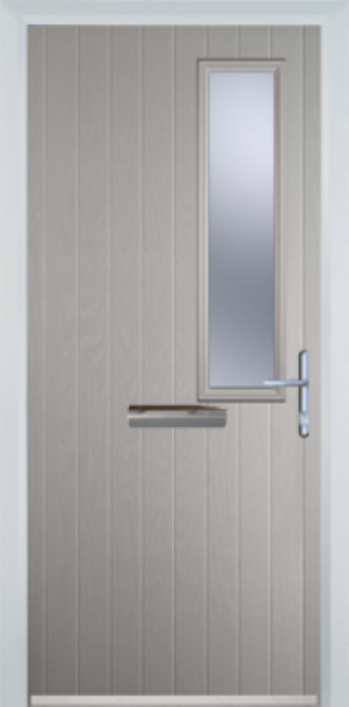 Contemporary Composite Door - Mid Square Right - High Security Features - Free Delivery