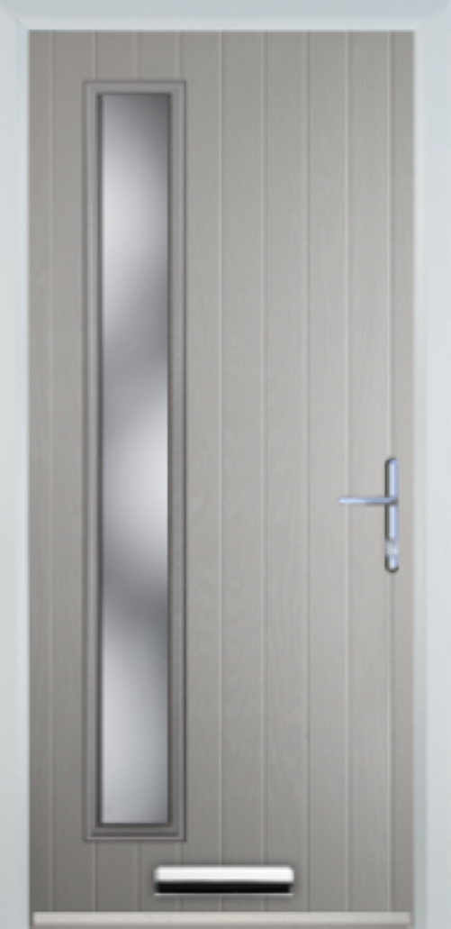 Contemporary Composite Door - Left Glazed - High Security Features - Free Delivery