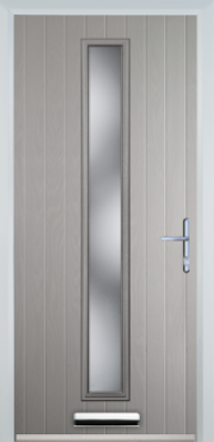 Contemporary Composite Door - Centre Glazed - High Security Features - Free Delivery