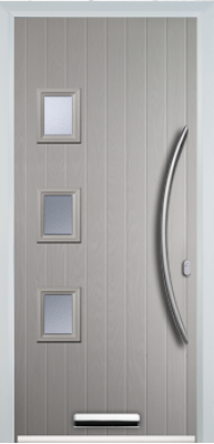 3 Square Left Bow Handle - Composite Door - High Security - Free Delivery