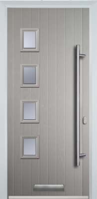 4 Square Left Long Bar Handle - Composite Door - High Security - Free Delivery