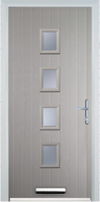 4 Square Centre Standard Handle - Composite Door - High Security - Free Delivery