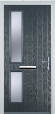 Contemporary Composite Door - Twin Pane Right - High Security Features - Free Delivery