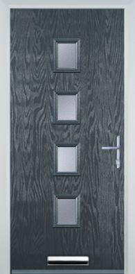4 Square Centre Standard Handle - Composite Door - High Security - Free Delivery