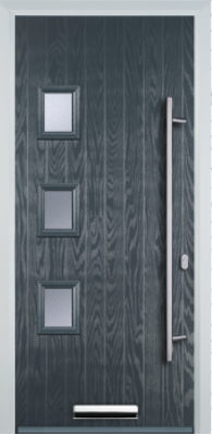 3 Square Left Long Bar Handle - Composite Door - High Security - Free Delivery