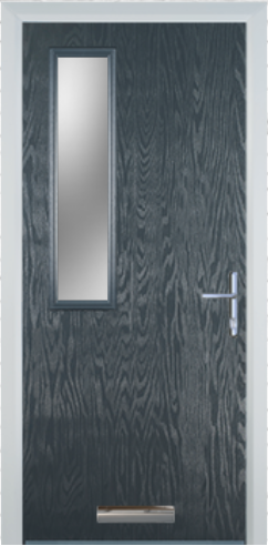 Contemporary Composite Door - Mid Square Left - High Security Features - Free Delivery