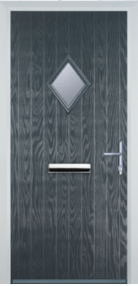Composite  Door - Cottage Diamond Glazed - High Security - Free Delivery