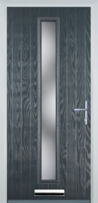 Contemporary Composite Door - Centre Glazed - High Security Features - Free Delivery