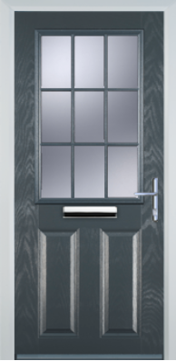 2 Panel 1 Grill - Composite Door - High Security - Free Delivery
