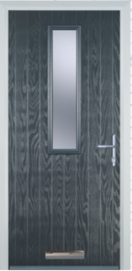Contemporary Composite Door - Mid Square Centre - High Security Features - Free Delivery