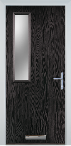Contemporary Composite Door - Mid Square Left - High Security Features - Free Delivery