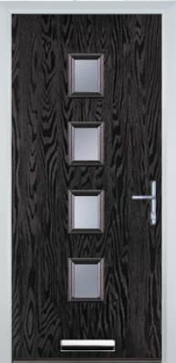 4 Square Centre Standard Handle - Composite Door - High Security - Free Delivery
