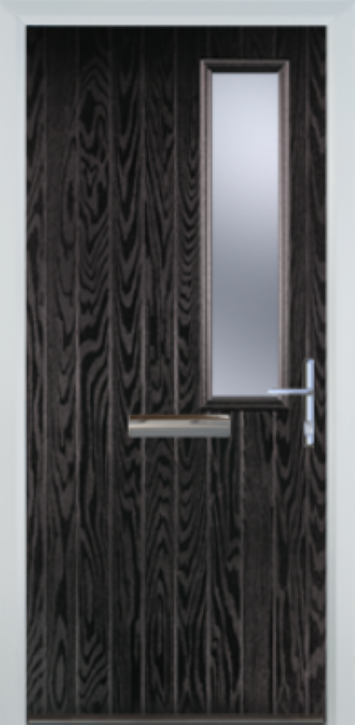 Contemporary Composite Door - Mid Square Right - High Security Features - Free Delivery