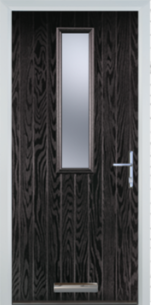 Contemporary Composite Door - Mid Square Centre - High Security Features - Free Delivery