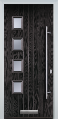 Contemporary 4 Square Composite - Long Bar Handle - High Security - Free Delivery