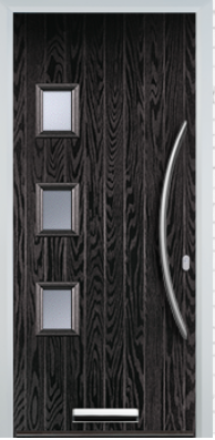 3 Square Left Bow Handle - Composite Door - High Security - Free Delivery
