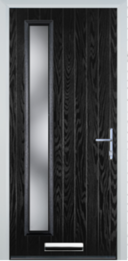 Contemporary Composite Door - Left Glazed - High Security Features - Free Delivery