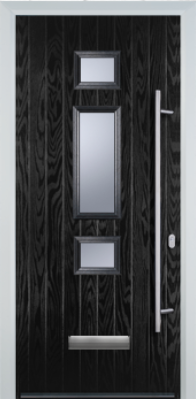 3 Square Middle Long Bar Handle - Composite Door - High Security - Free Delivery