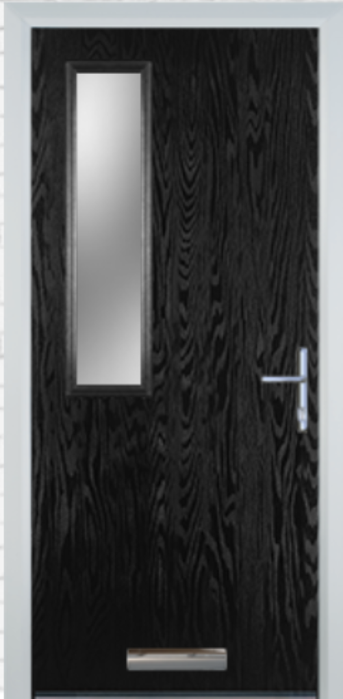 Contemporary Composite Door - Mid Square Left - High Security Features - Free Delivery