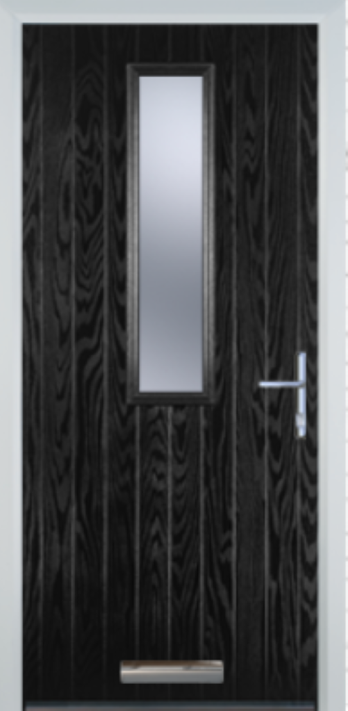 Contemporary Composite Door - Mid Square Centre - High Security Features - Free Delivery