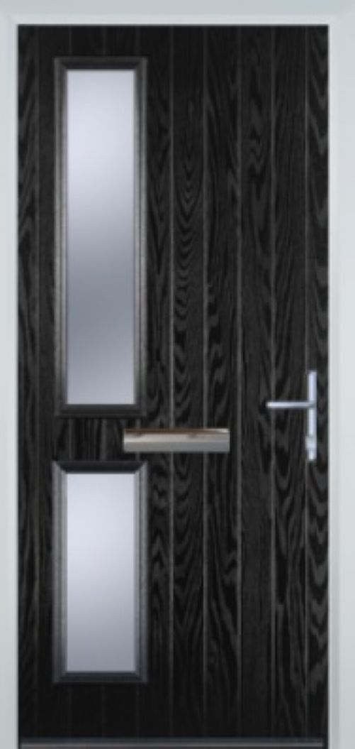 Contemporary Composite Door - Twin Pane Right - High Security Features - Free Delivery