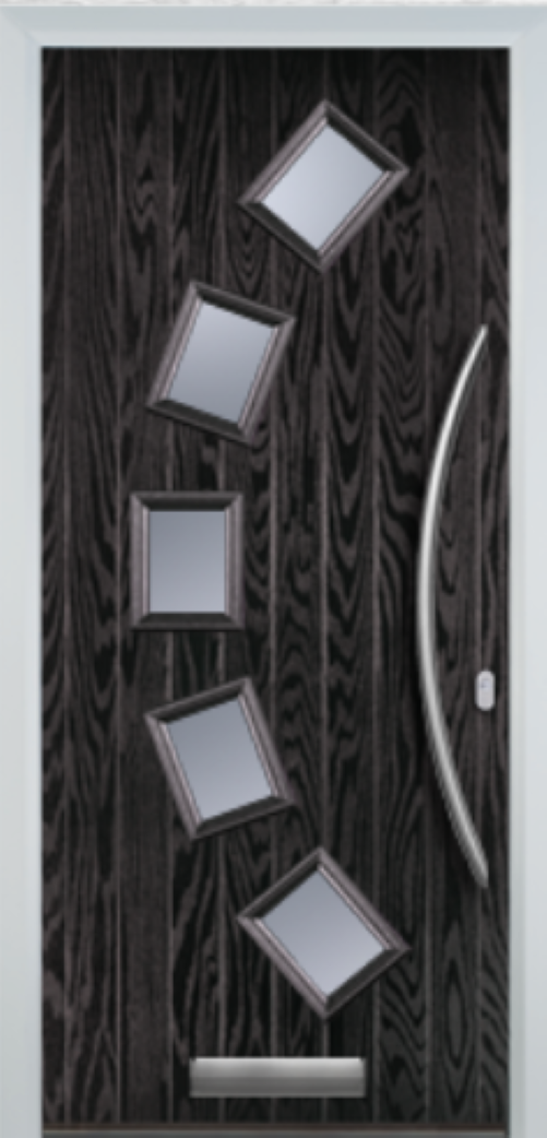 Composite Door - 5 Square Curve - Curve Handle - Free Delivery