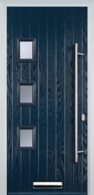 3 Square Left Long Bar Handle - Composite Door - High Security - Free Delivery