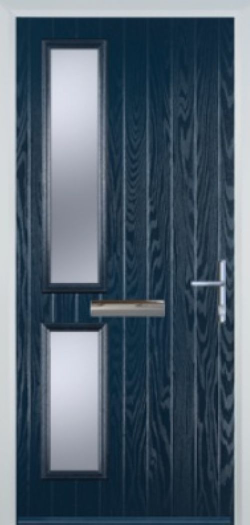 Contemporary Composite Door - Twin Pane Left - High Security Features - Free Delivery