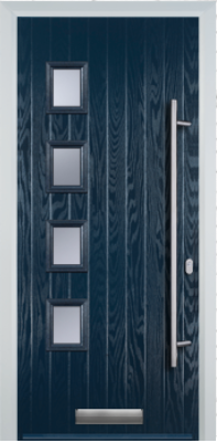 Contemporary 4 Square Composite - Long Bar Handle - High Security - Free Delivery