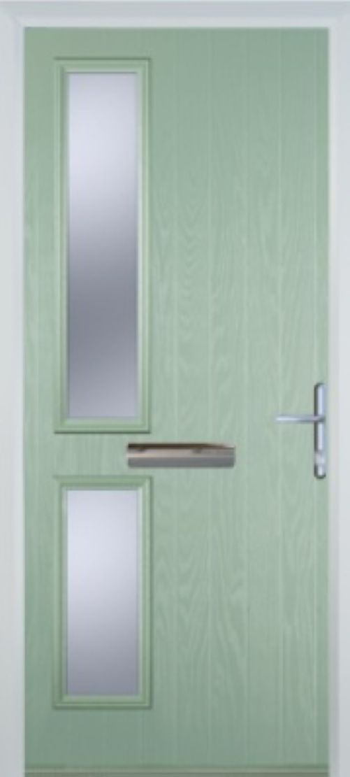 Contemporary Composite Door - Twin Pane Left - High Security Features - Free Delivery