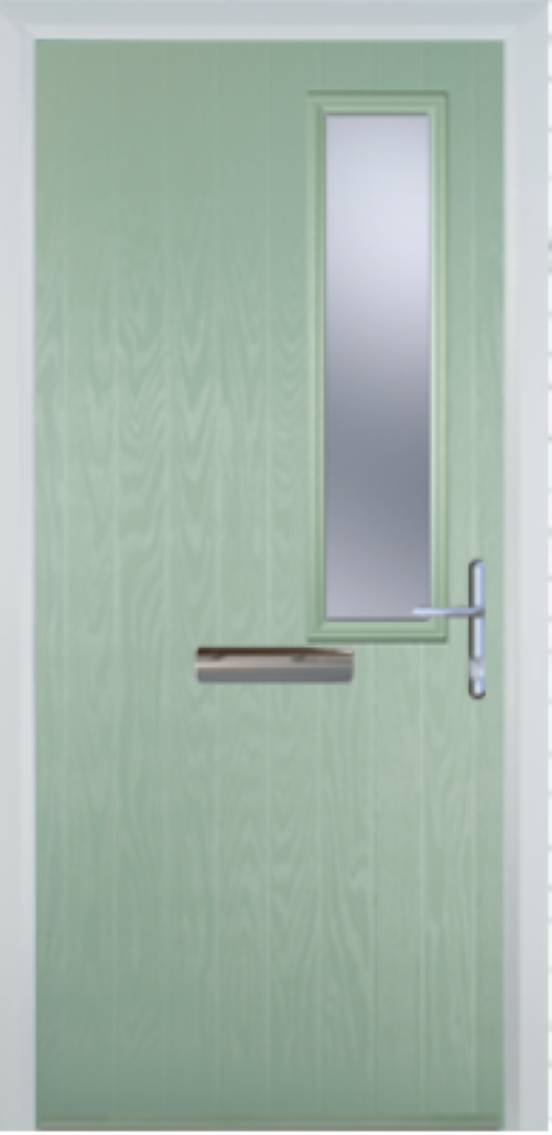 Contemporary Composite Door - Mid Square Right - High Security Features - Free Delivery