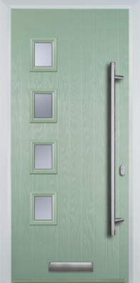 4 Square Left Long Bar Handle - Composite Door - High Security - Free Delivery