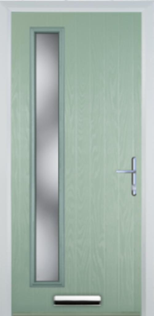 Contemporary Composite Door - Left Glazed - High Security Features - Free Delivery