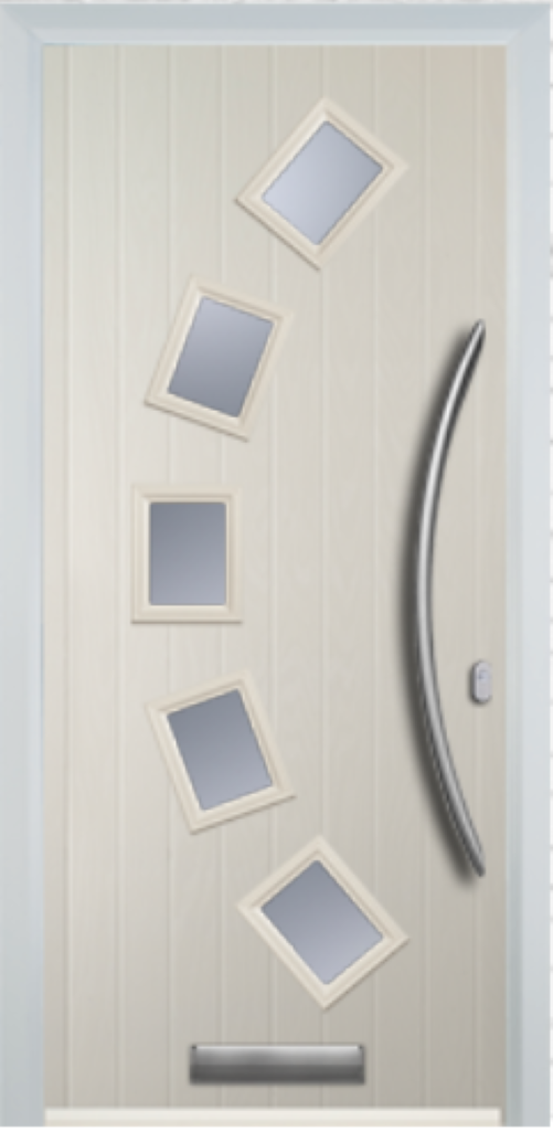 Composite Door - 5 Square Curve - Curve Handle - Free Delivery