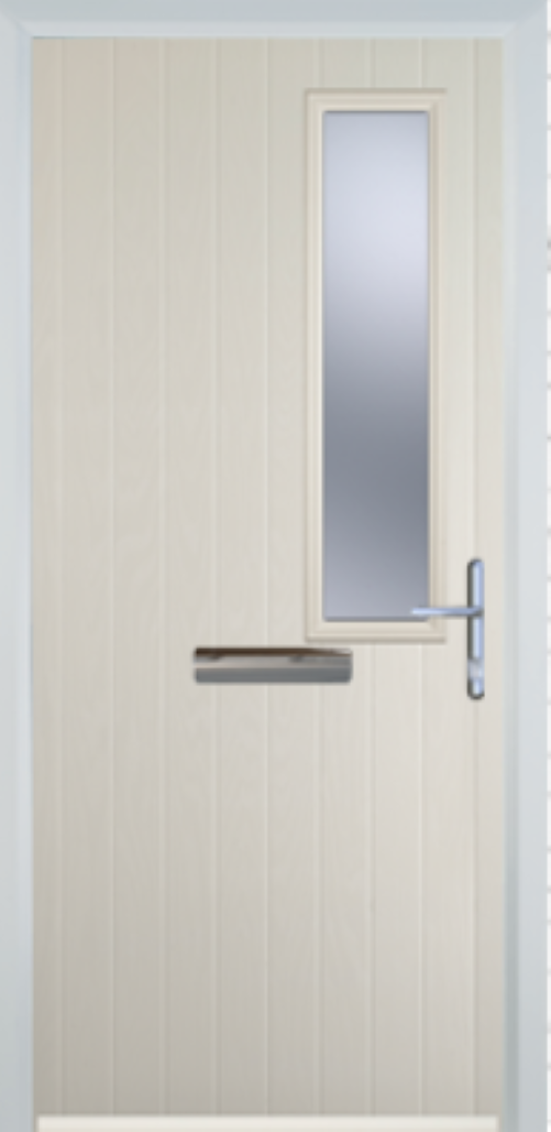 Contemporary Composite Door - Mid Square Right - High Security Features - Free Delivery