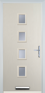 4 Square Centre Standard Handle - Composite Door - High Security - Free Delivery