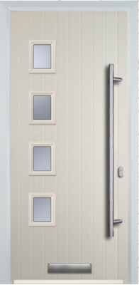 4 Square Left Long Bar Handle - Composite Door - High Security - Free Delivery