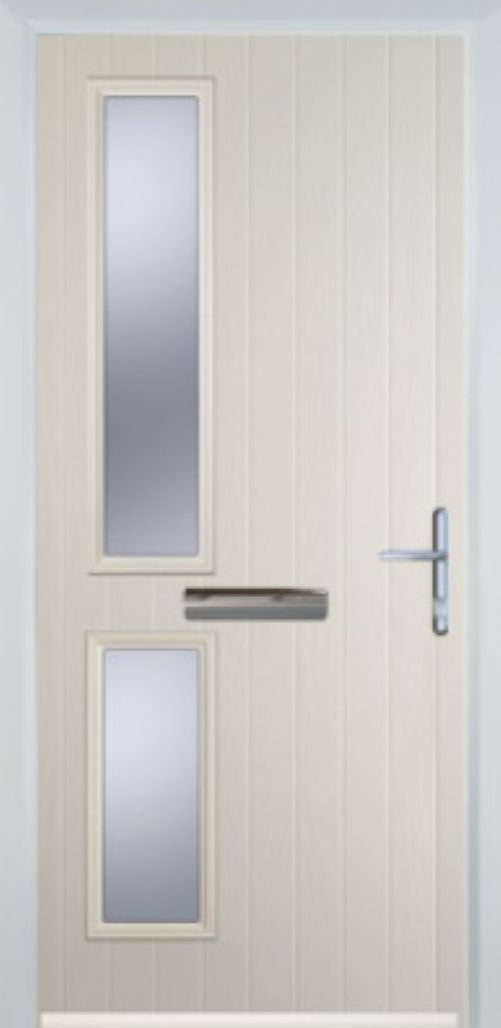 Contemporary Composite Door - Twin Pane Left - High Security Features - Free Delivery