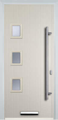 3 Square Left Long Bar Handle - Composite Door - High Security - Free Delivery