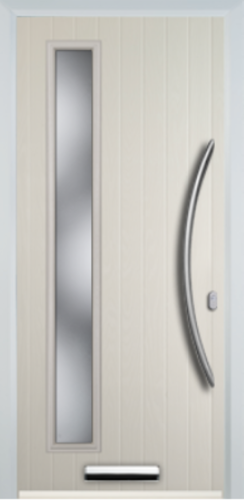 Contemporary Composite Door - Left Glazed - Bow Handle - High Security Features - Free Delivery