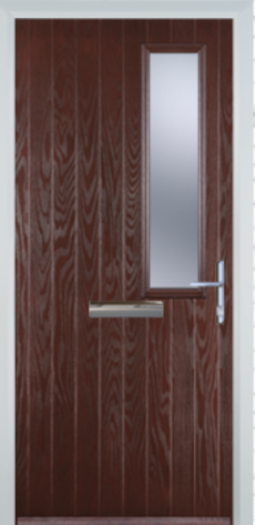 Contemporary Composite Door - Mid Square Right - High Security Features - Free Delivery