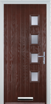 4 Square Right - Contemporary Composite door - High Security - Free Delivery
