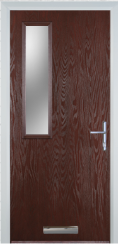 Contemporary Composite Door - Mid Square Left - High Security Features - Free Delivery