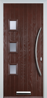 3 Square Left Bow Handle - Composite Door - High Security - Free Delivery