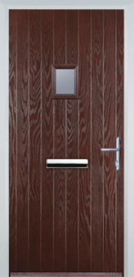 Cottage Style Composite Door with Square Glazing - High Security - Free Delivery