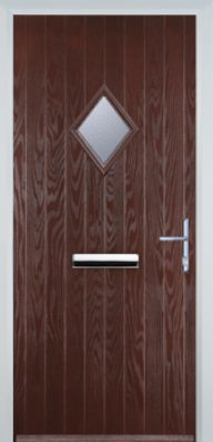 Composite  Door - Cottage Diamond Glazed - High Security - Free Delivery