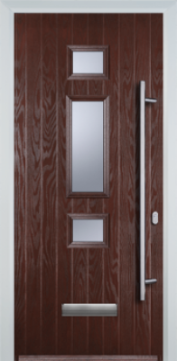 3 Square Middle Long Bar Handle - Composite Door - High Security - Free Delivery